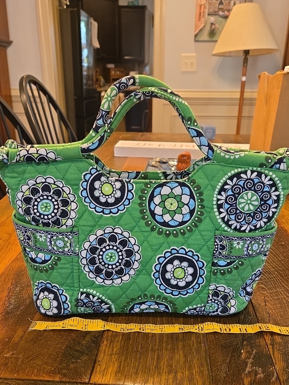 Vera Bradley "GABBY" Handbag Satchel Cupcakes Green
